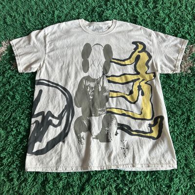PO TRAVIS SCOTT CACTUS JACK X KAWS FRAGMENT TEE SIZE L