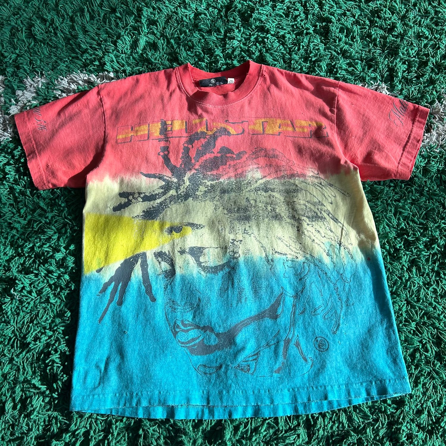PO HELLSTAR RASTA T-SHIRT MULTICOLOR SIZE M