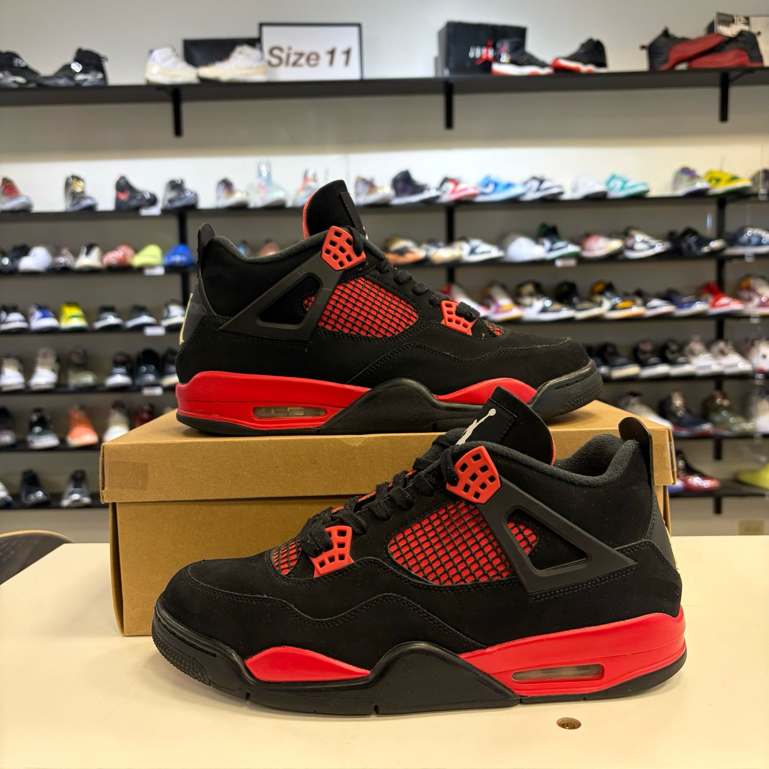 PO2 NB AIR JORDAN 4 RED THUNDER SIZE 11