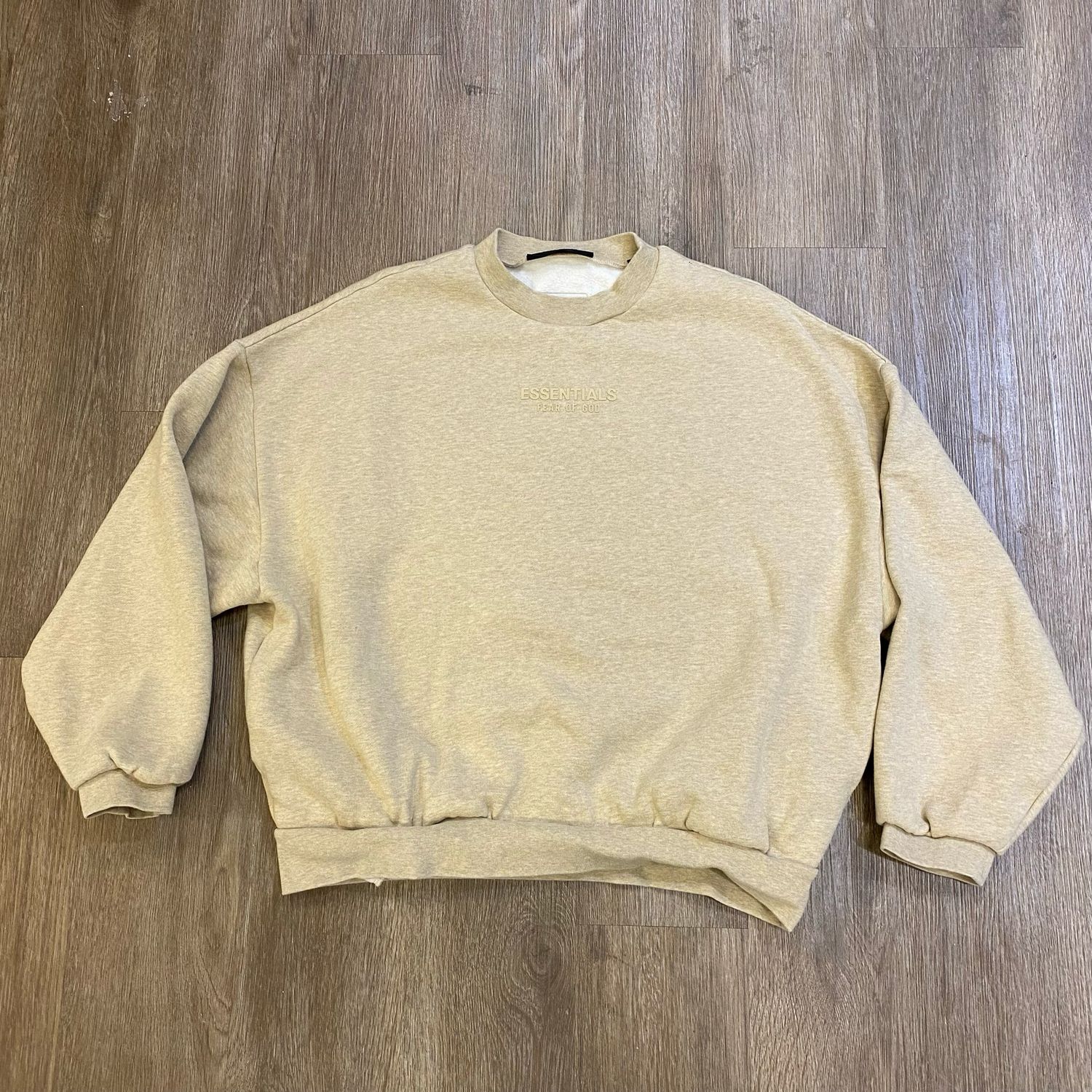 PO FOG ESSENTIALS CREWNECK GOLD HEATHER SIZE L