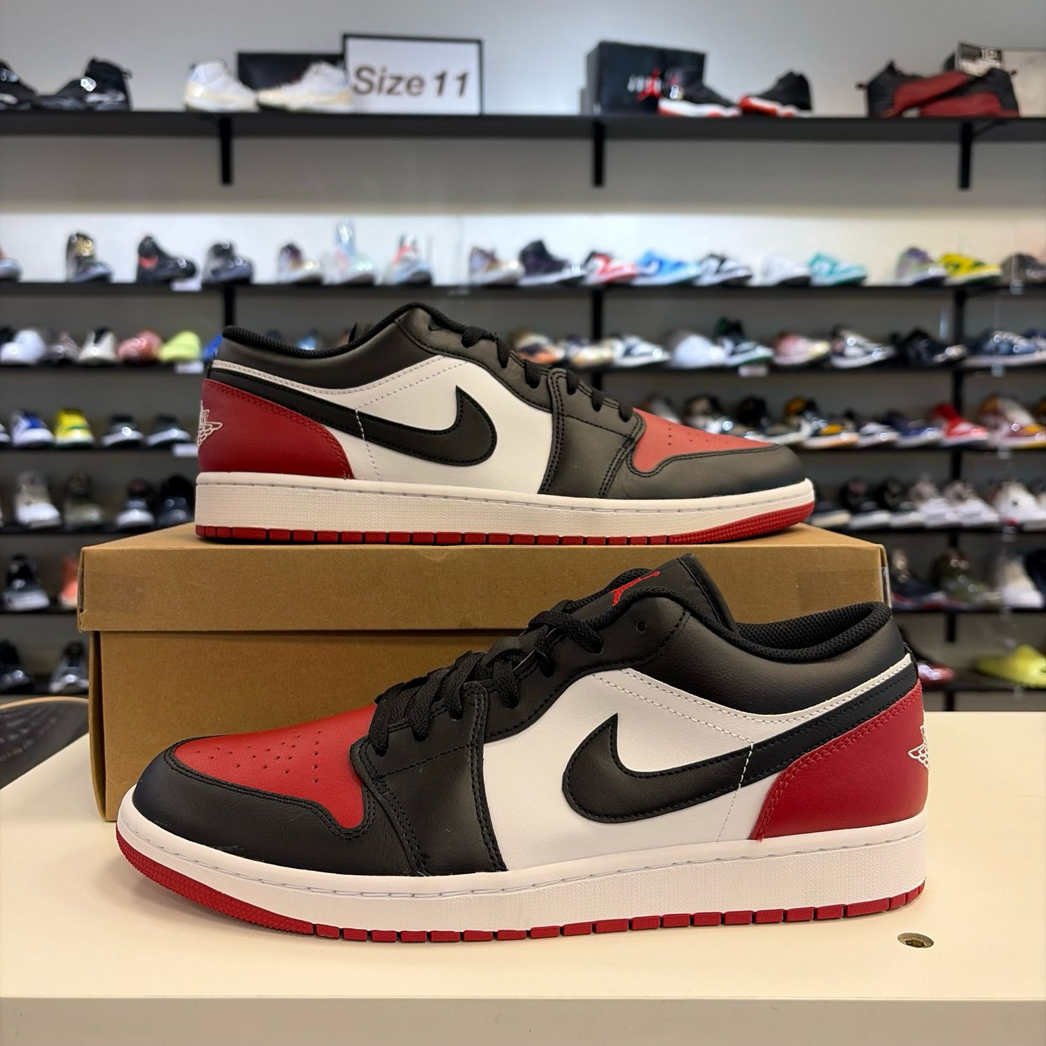 NEW (NO BOX) JORDAN 1 LOW BRED TOE 2.0 SIZE 13