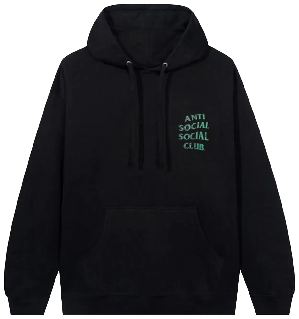 NEW ANTI SOCIAL SOCIAL CLUB GLITCH HOODIE BLACK