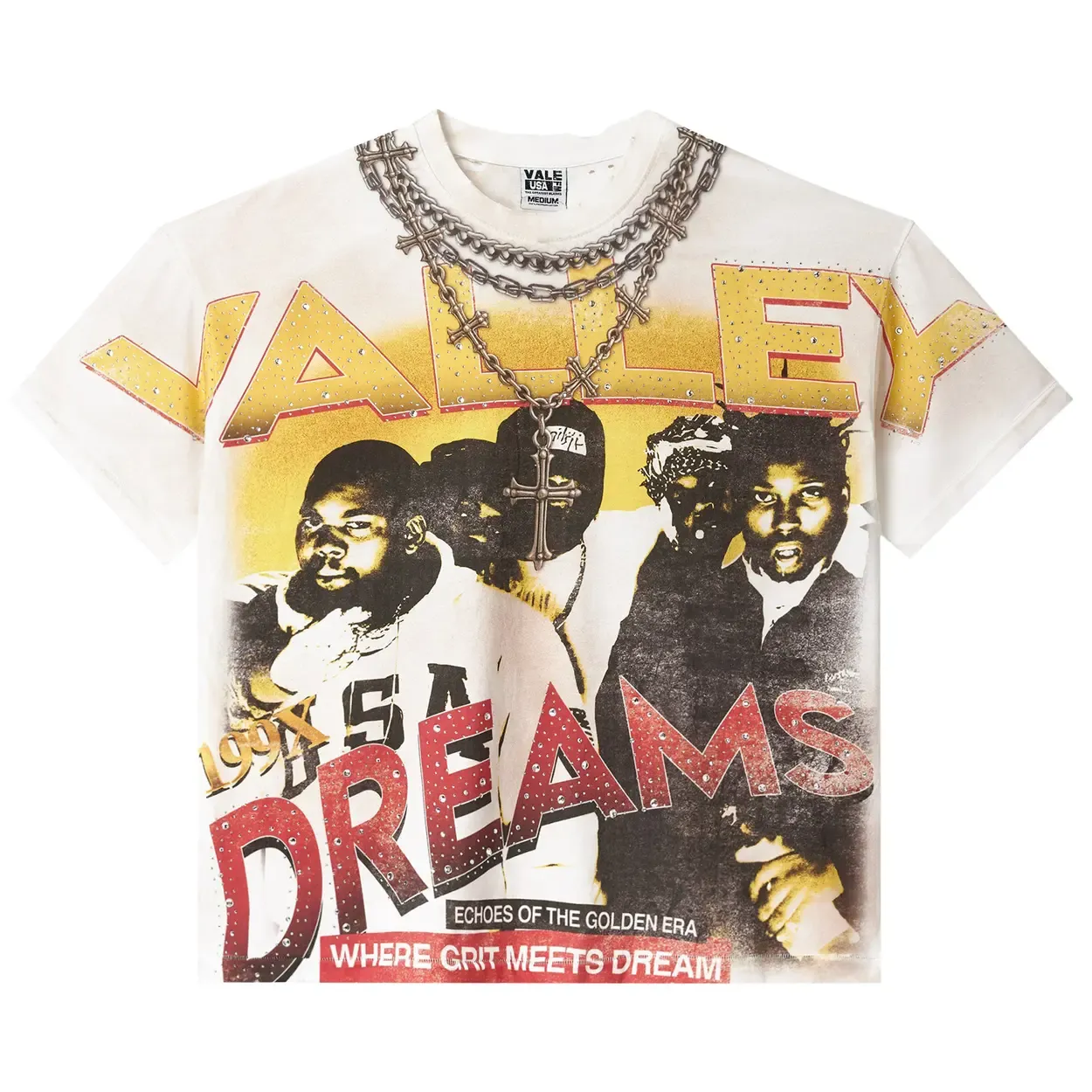 NEW VALE CHAMBERS BLING TEE WHITE