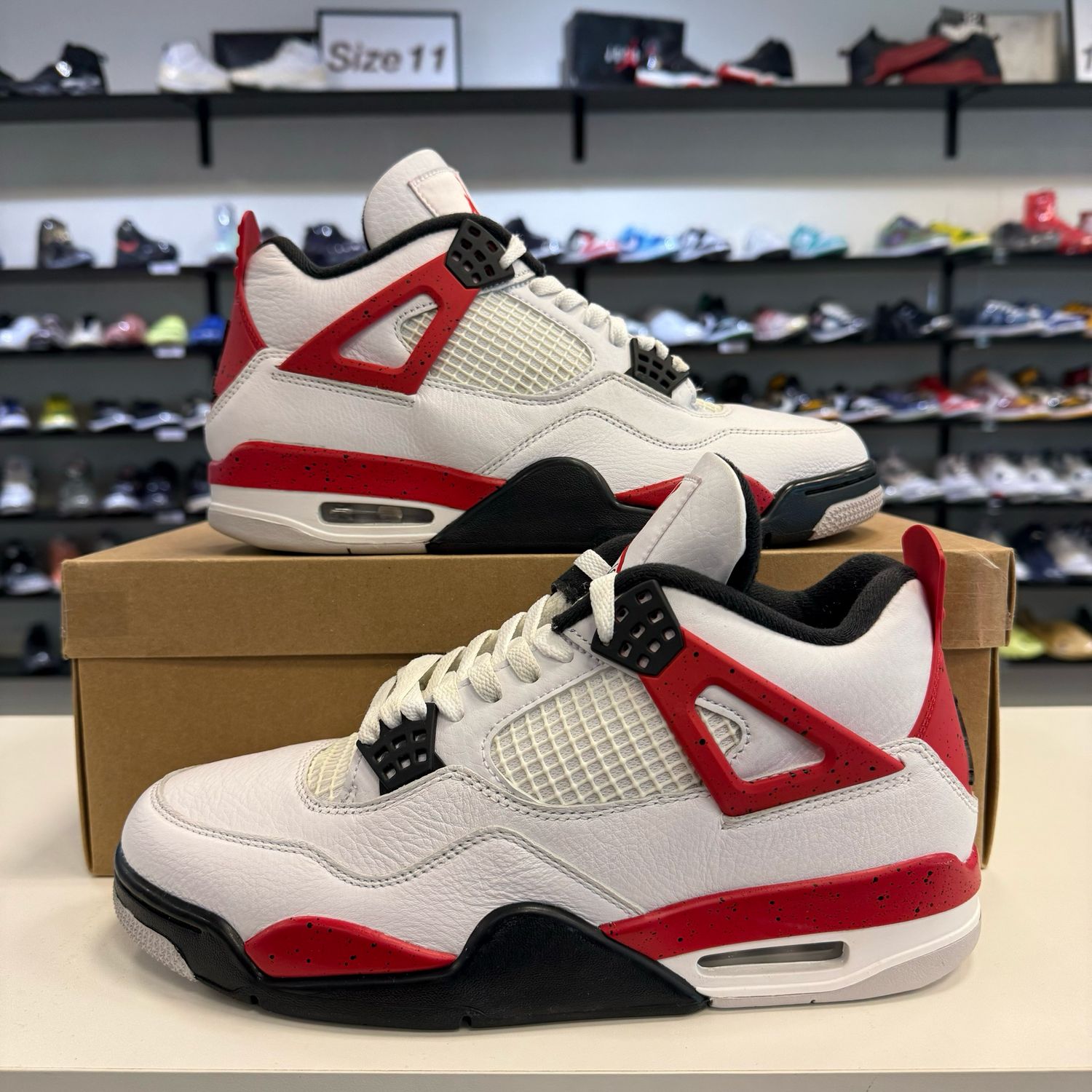 PO NB AIR JORDAN 4 RED CEMENT SIZE 9.5