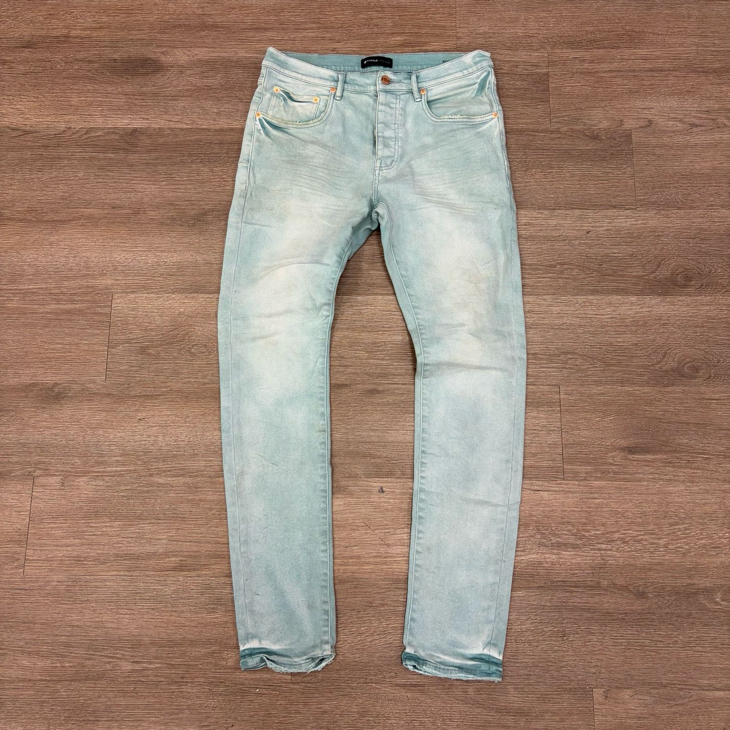 PO PURPLE JEANS P001 SLIM FADED TEAL SIZE 34