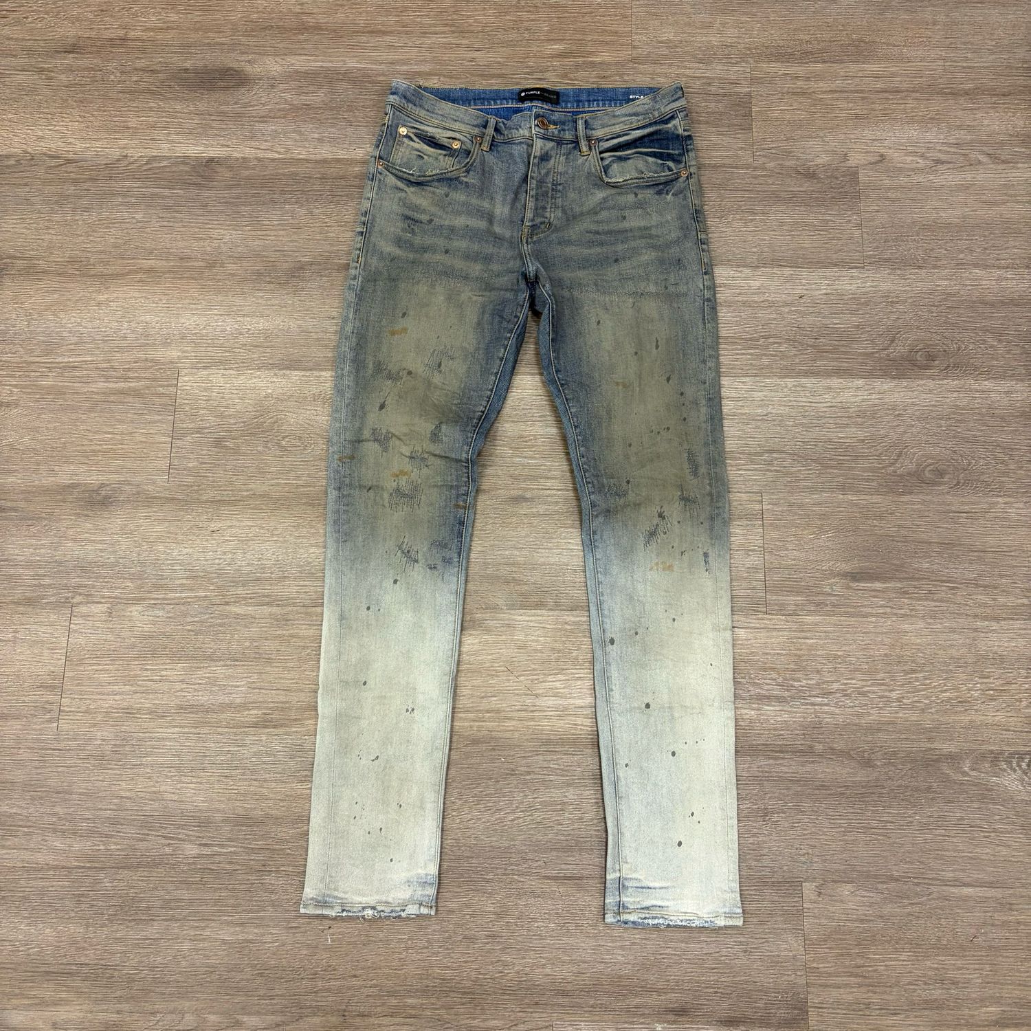 PO PURPLE JEANS P001 MUD WASH BLUE SIZE 34