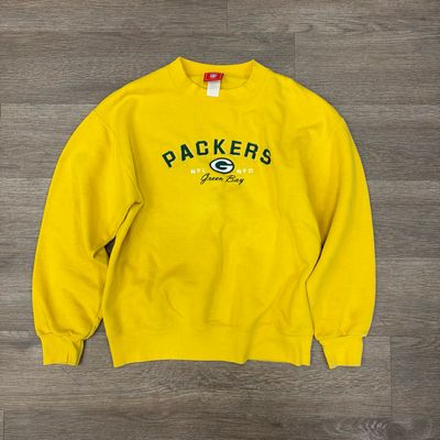 VINTAGE GREEN BAY PACKERS YELLOW CREWNECK SIZE MEDIUM
