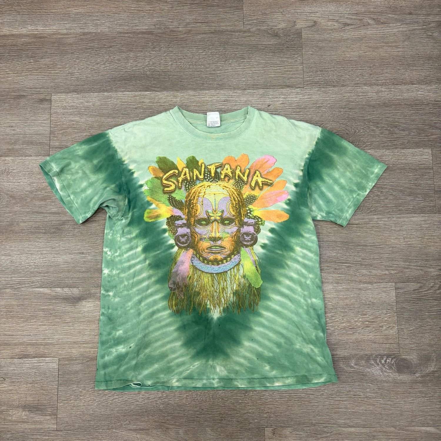 VINTAGE 90S TIE DYE SANTANA TEE SIZE LARGE