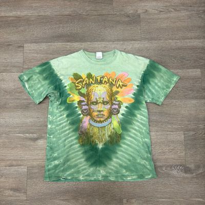VINTAGE 90S TIE DYE SANTANA TEE SIZE LARGE