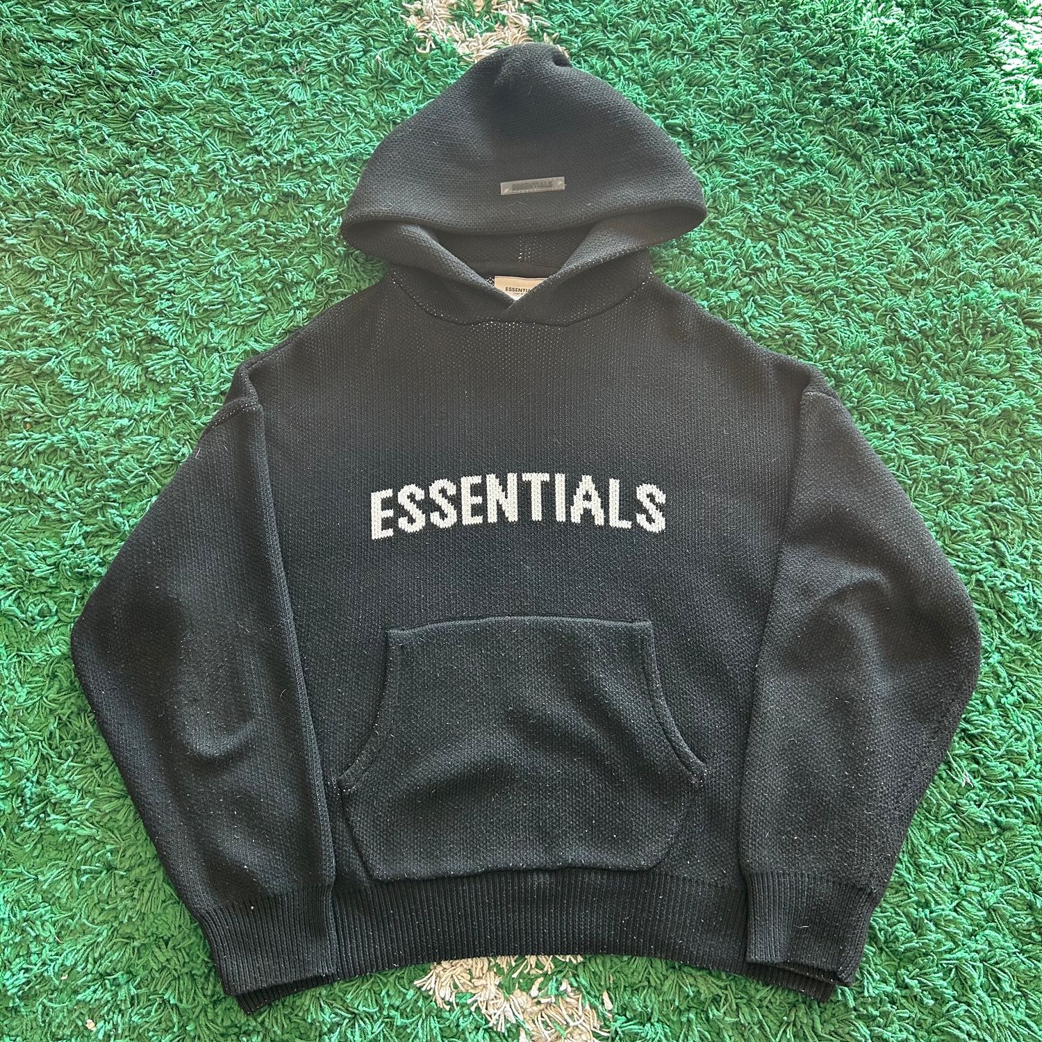 PO FEAR OF GOD ESSENTIAL KNIT SWEATER 'BLACK' SIZE L