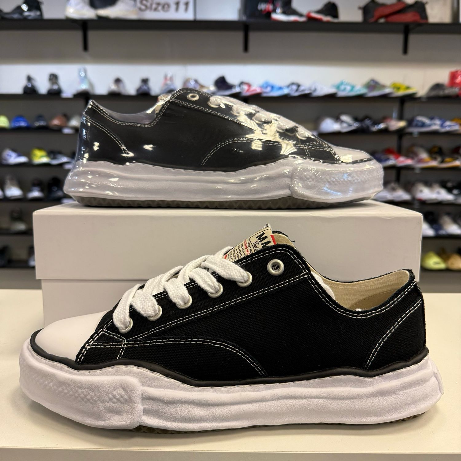 NEW MAISON MIHARA YASUHIRO PETERSON OG SOLE CANVAS LOW WHITE 45EU