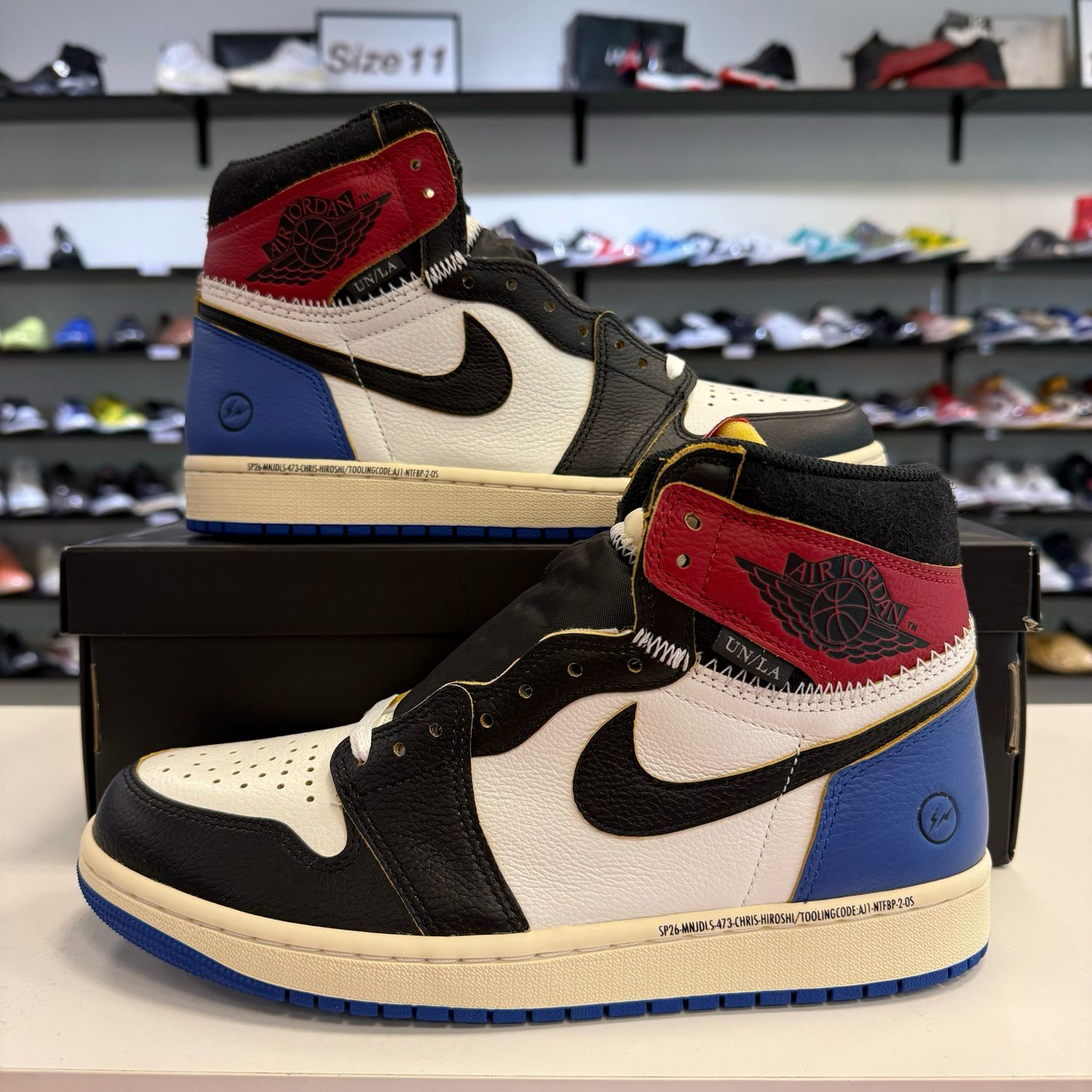 NEW AIR JORDAN 1 RETRO HIGH OG SP FRAGMENT X UNION LA VARSITY RED SPORTS ROYAL