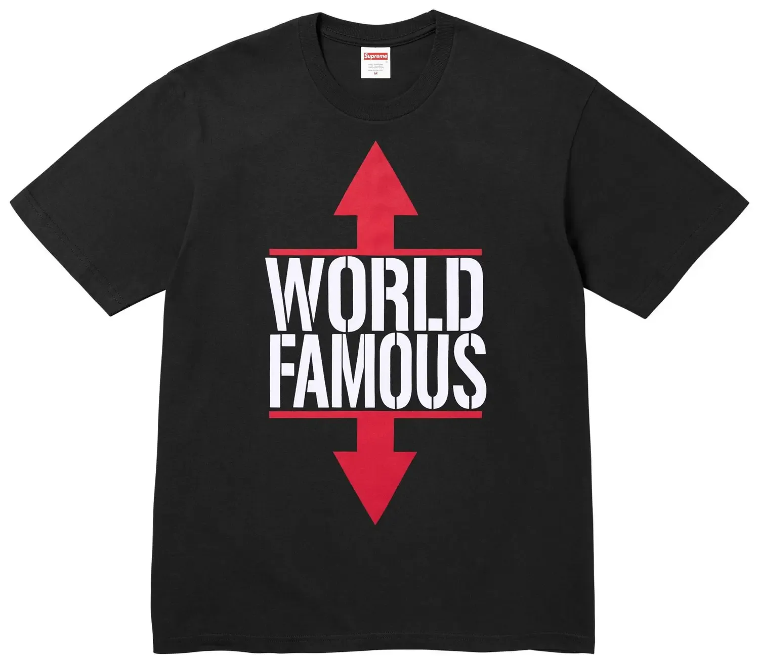NEW SUPREME WORLD FAMOUS TEE BLACK