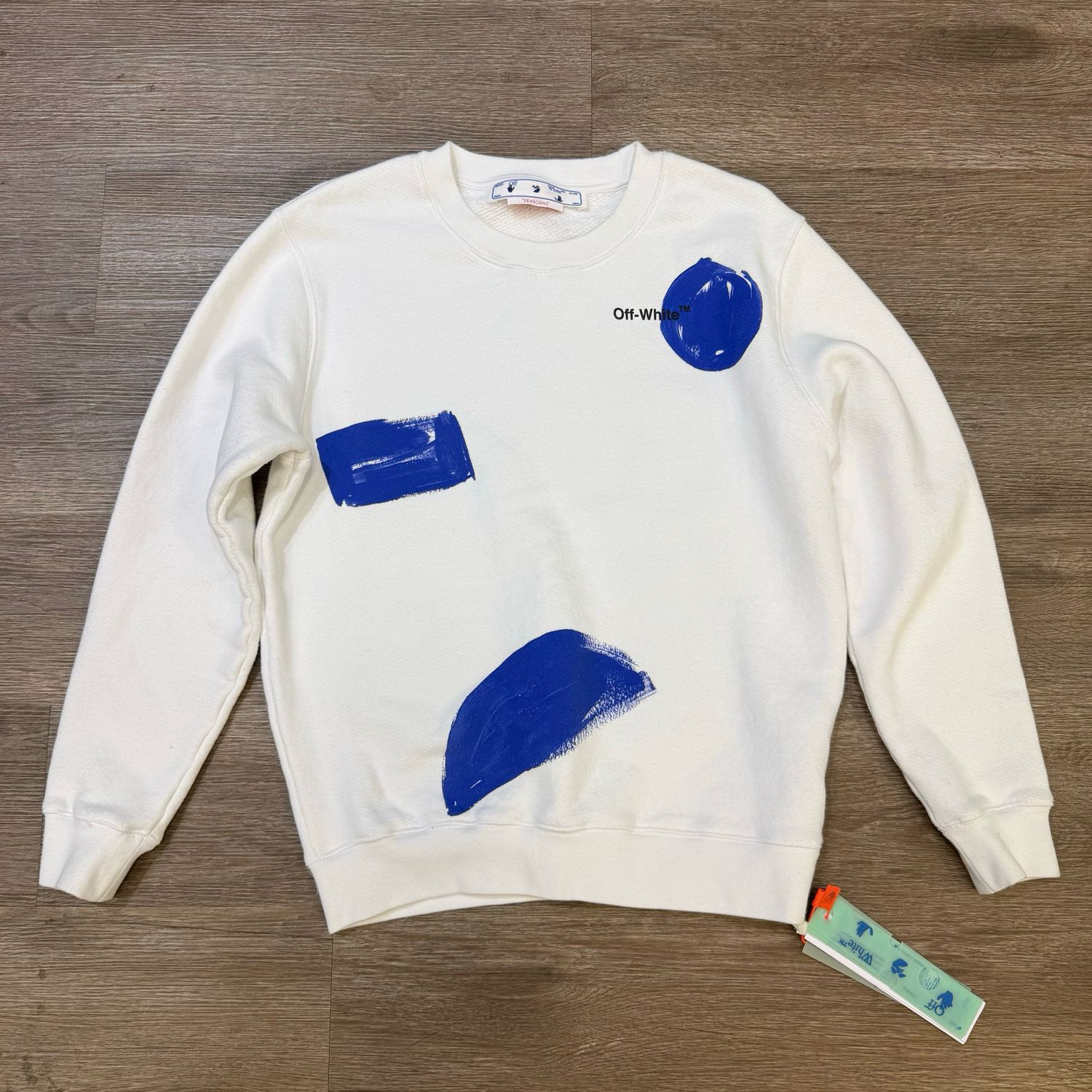 NEW OFF-WHITE ROUGH ARROW CREWNECK (WOMENS) WHITE SIZE XXS