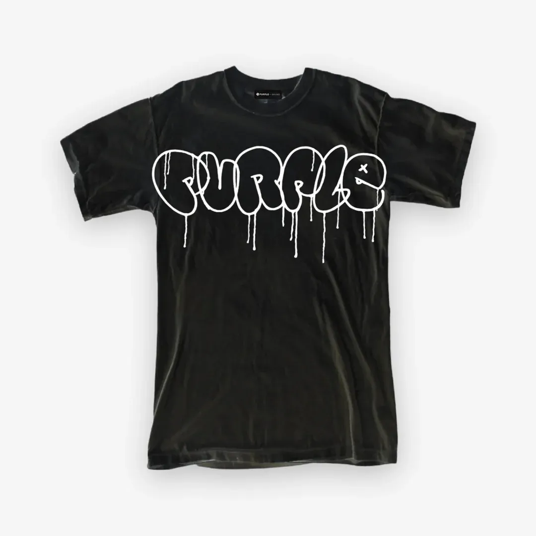 NEW PURPLE BRAND PUFF DRIP TEE BLACK SIZE 3XL