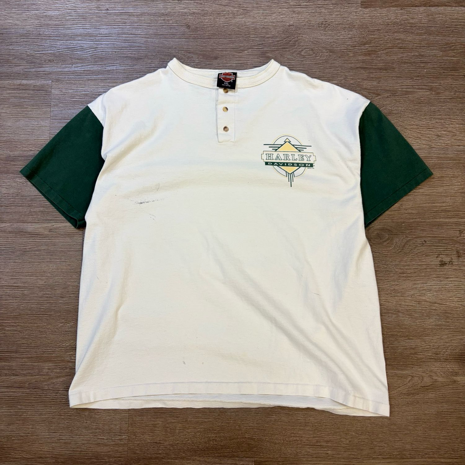 VINTAGE HARLEY DAVIDSON TRAVERSE CITY MICHIGAN BUTTON UP TEE SIZE 2XL