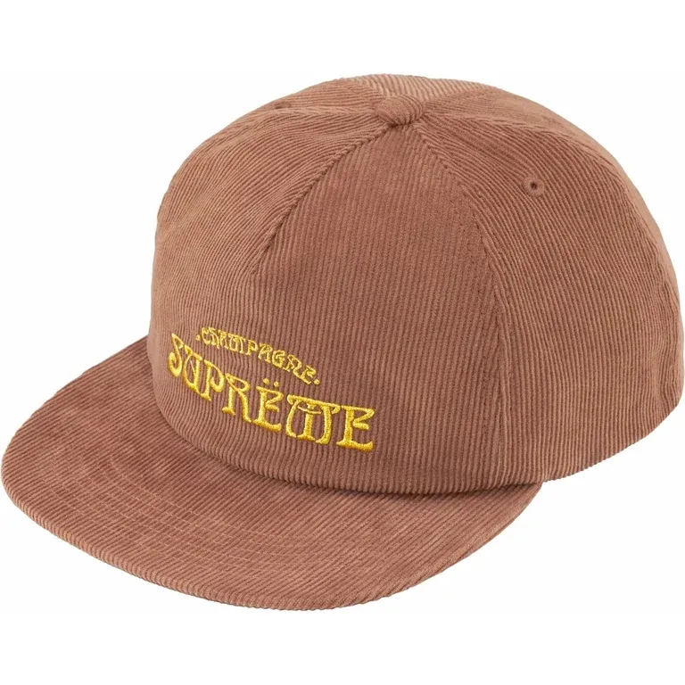 NEW SUPREME CHAMPAGNE CORDUROY 5-PANEL