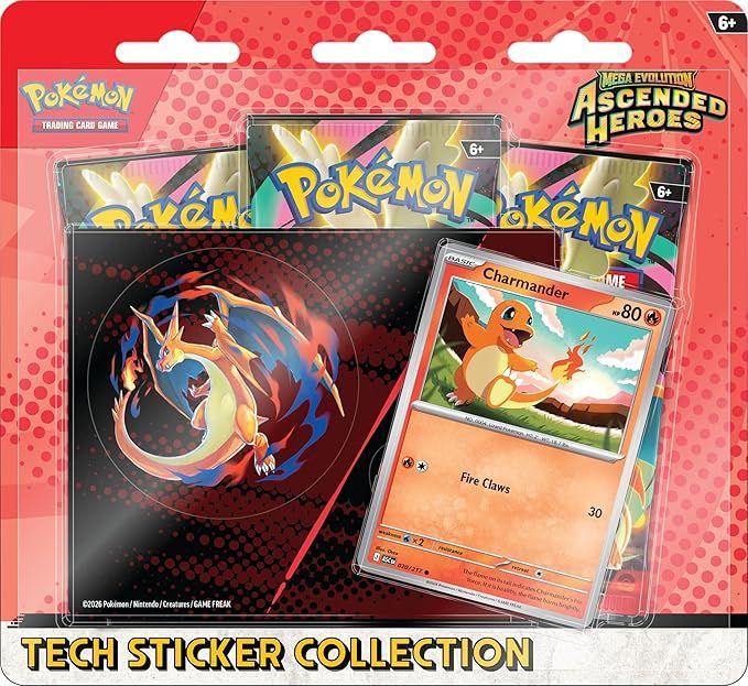 NEW POKEMON ASCENDED HEROES TECH STICKER CHARMANDER