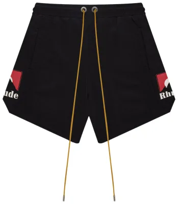 NEW RHUDE MENS MOONLIGHT LOGO SHORTS SIZE L