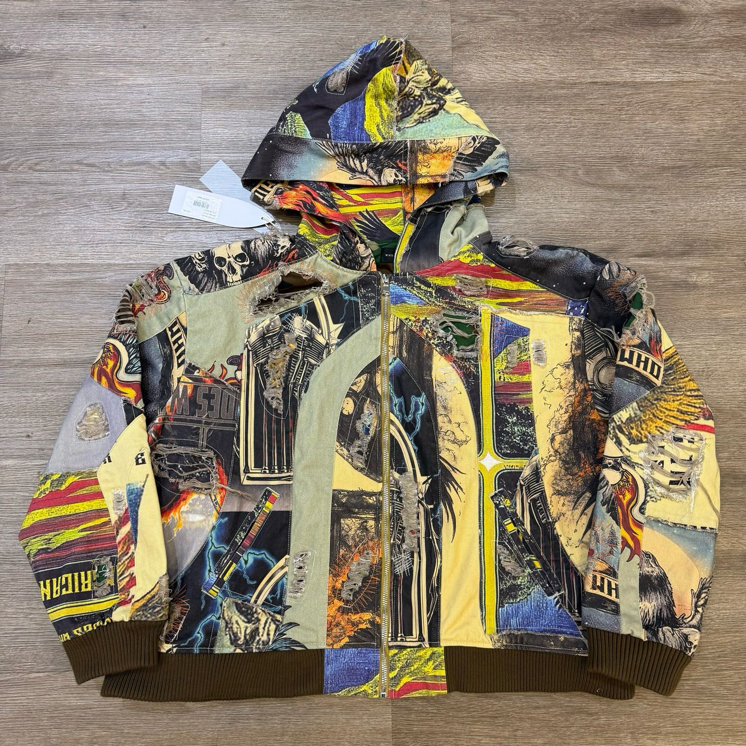 PO WHO DECIDES WAR VINTAGE JACKET ZIP UP SIZE 2XL