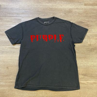 PO PURPLE BRAND TEXTURE INSIDE OUT TEE BLACK SIZE M