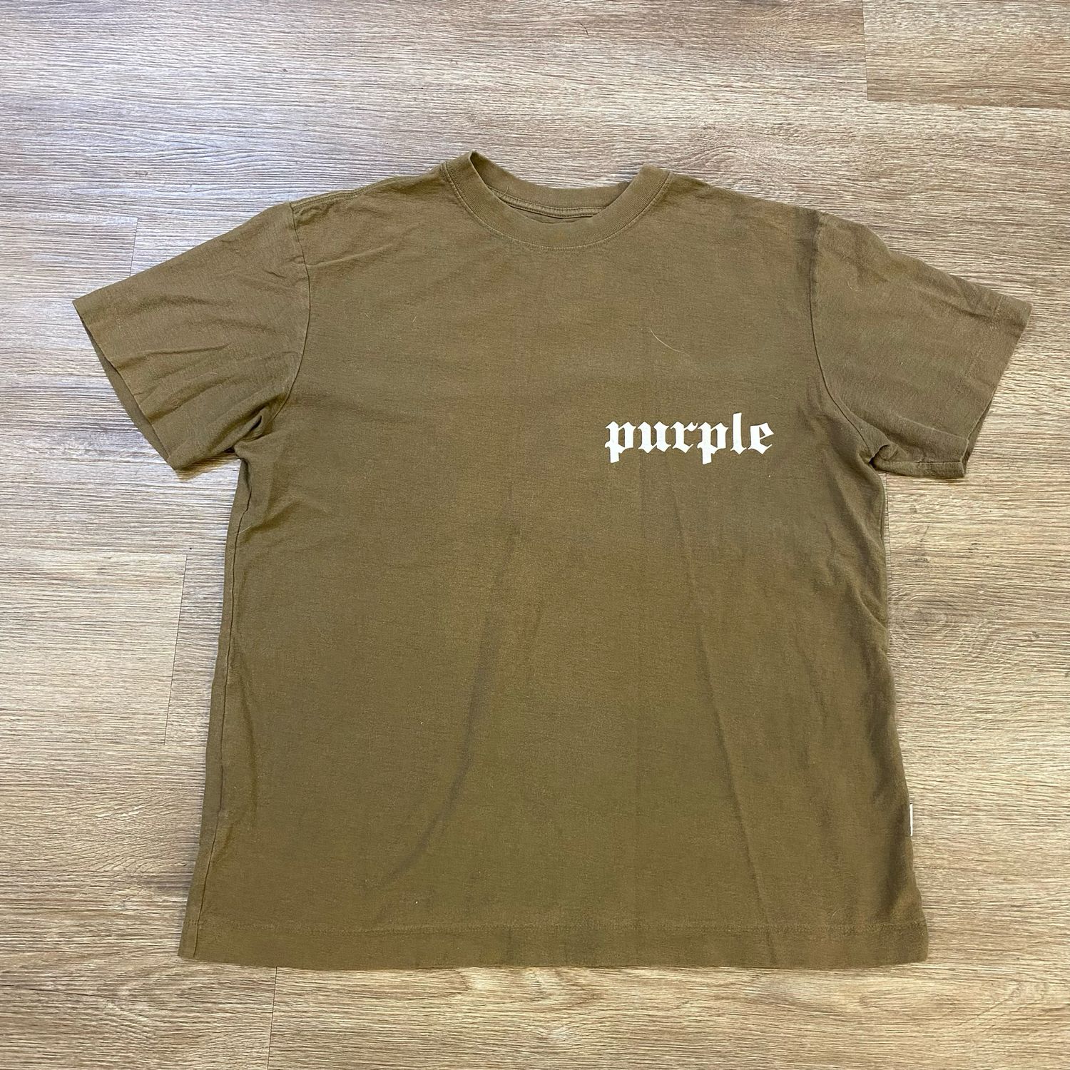 PO PURPLE BRAND TEXTURED TEE GOTHIC BROWN SIZE M