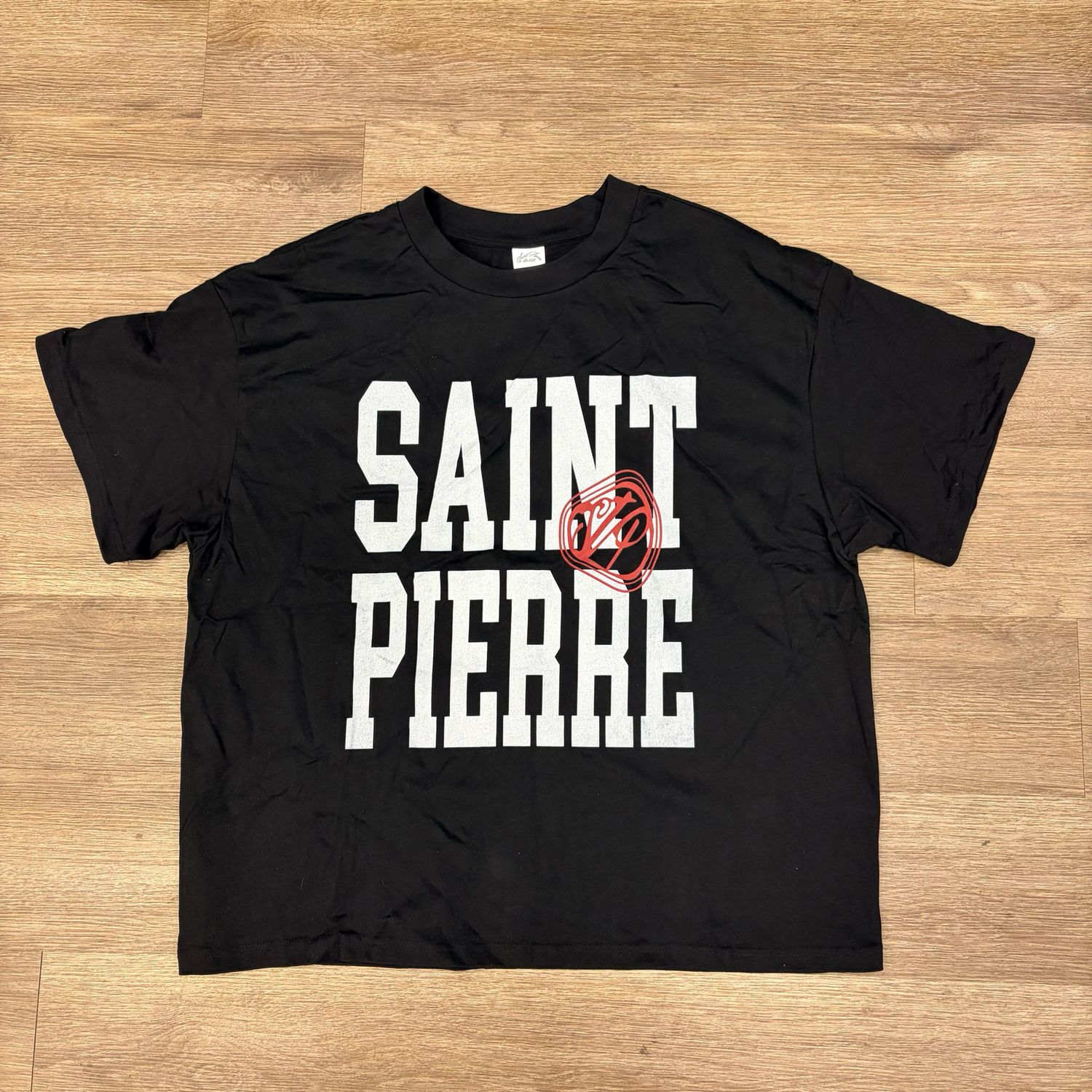 NEW ST PIERRE CLASSIC LOGO TEE BLACK