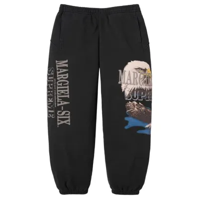 NEW SUPREME MM6 MAISON MARGIELA EAGLE SWEATPANT BLACK