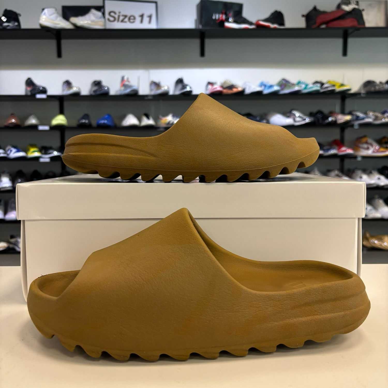 PO NB ADIDAS YEEZY SLIDE OCHRE SIZE 11