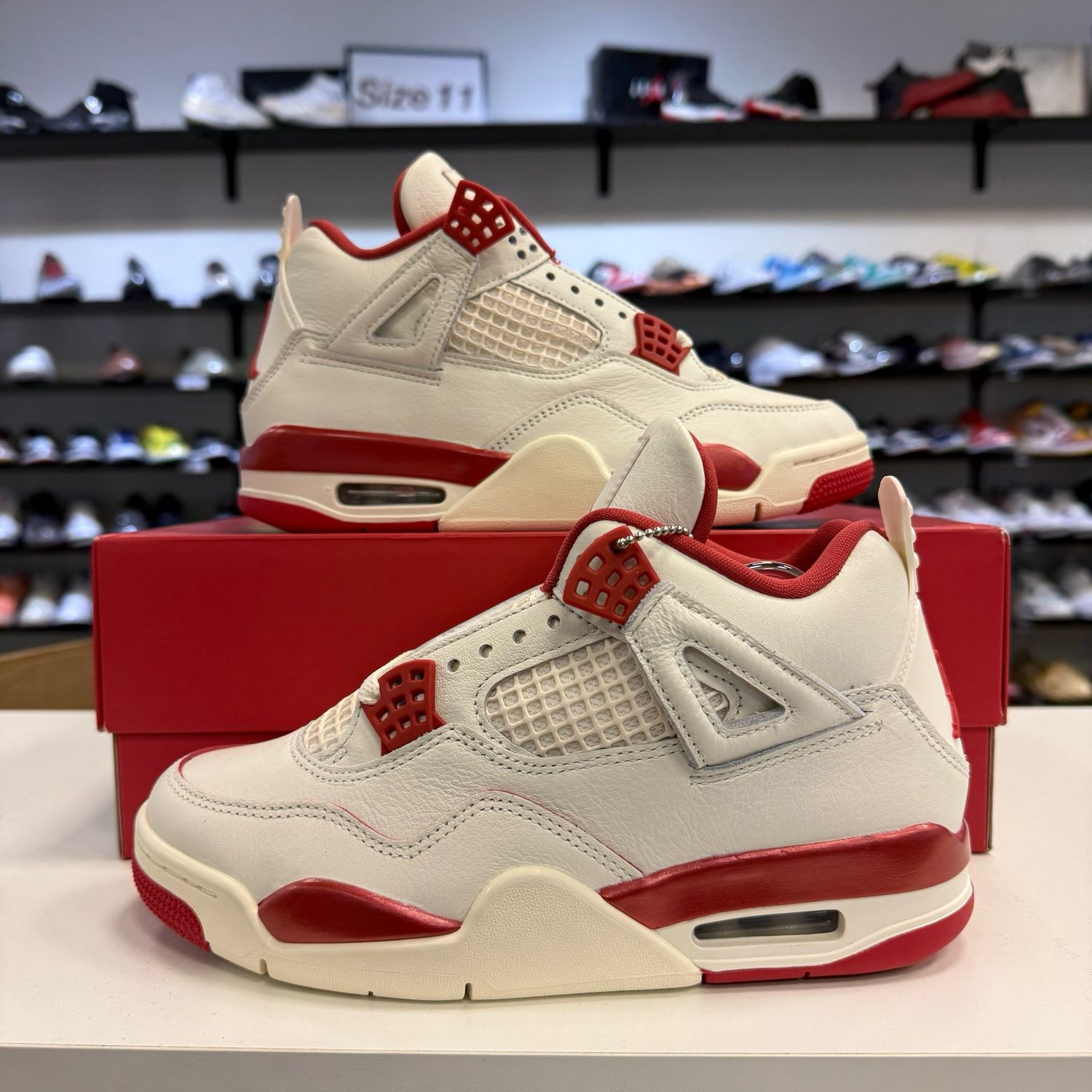 NEW AIR JORDAN 4 VALENTINE'S SIERRA RED (W)