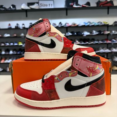 NEW (REP BOX) AIR JORDAN 1 SPIDER MAN ACROSS THE SPIDER VERSE 6Y