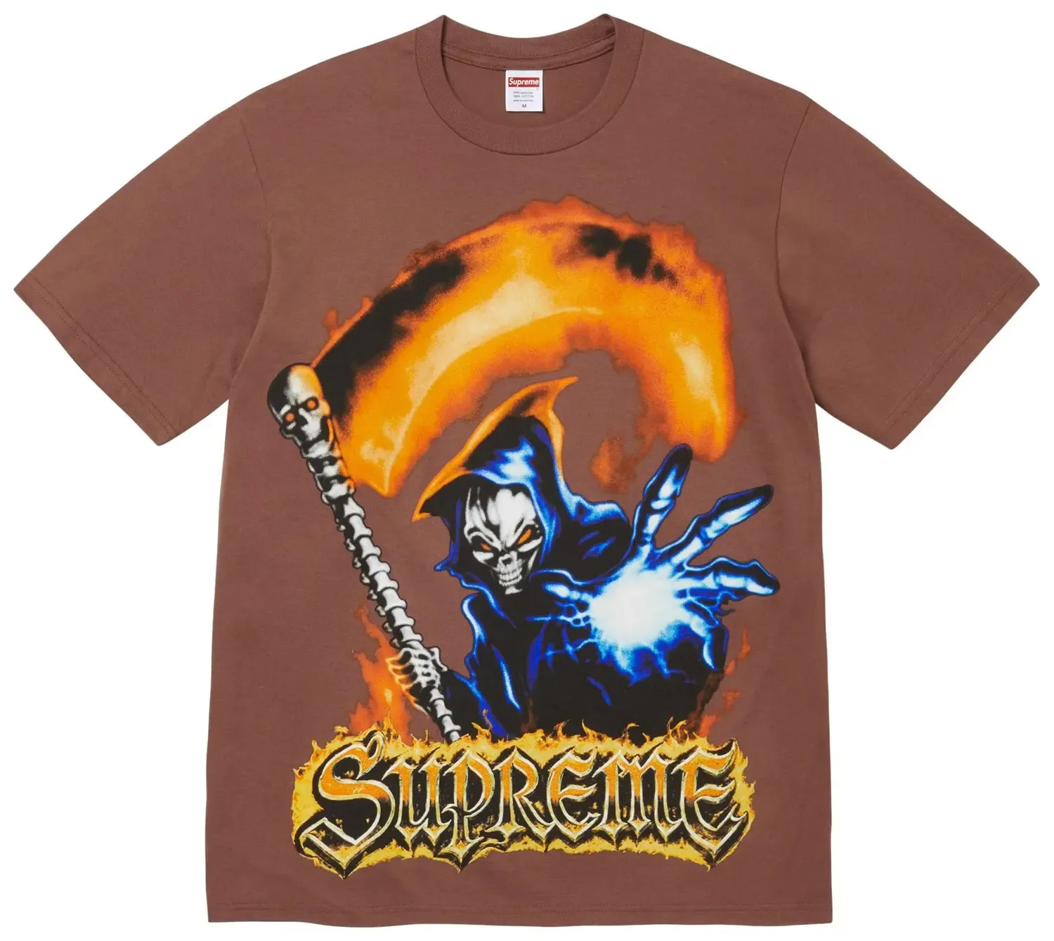 NEW SUPREME GRIM REAPER TEE BROWN