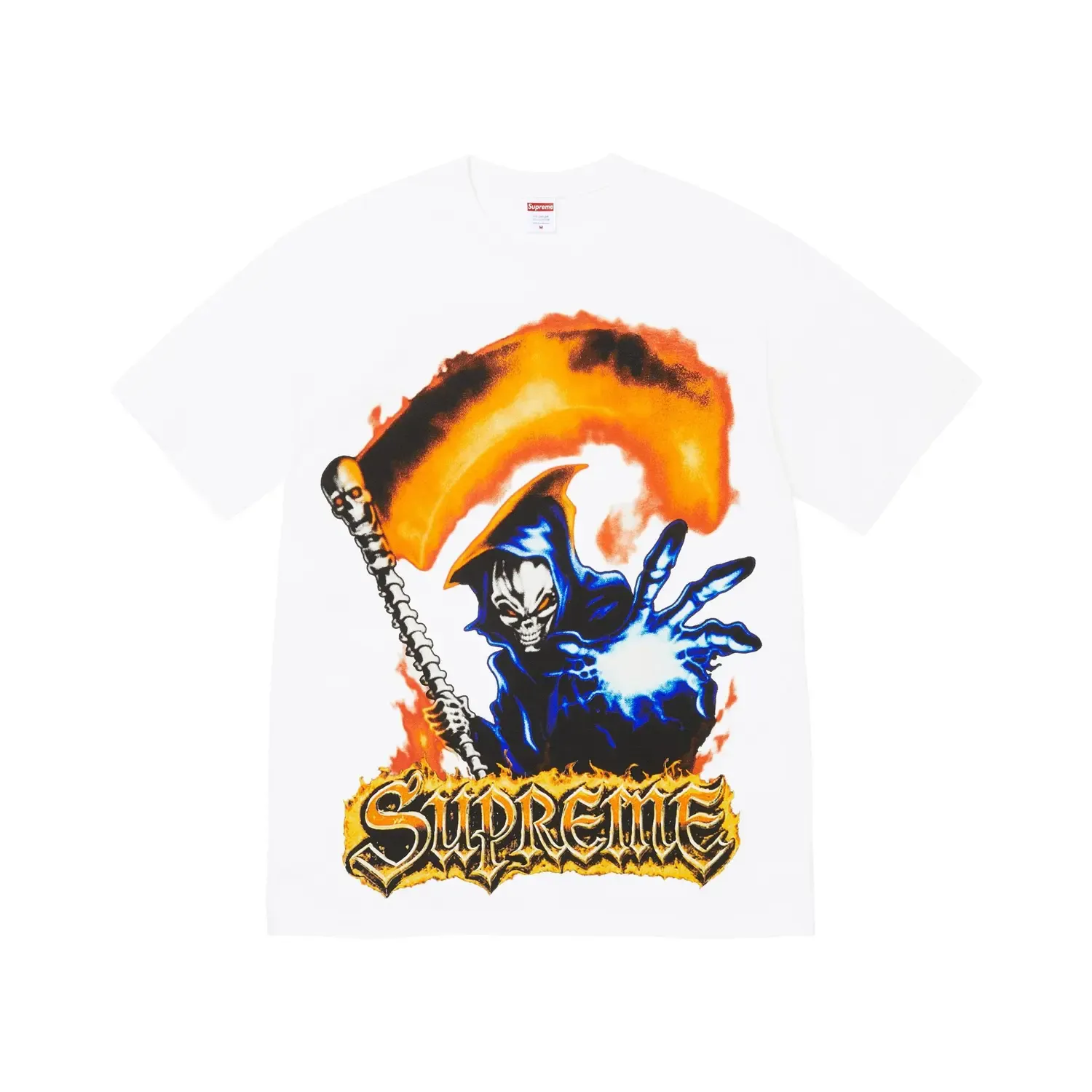 NEW SUPREME GRIM REAPER TEE WHITE
