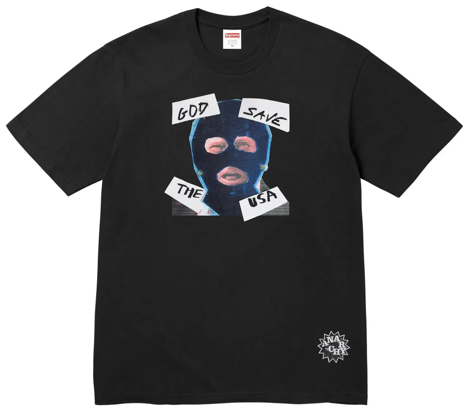 NEW SUPREME GOD SAVE US TEE BLACK