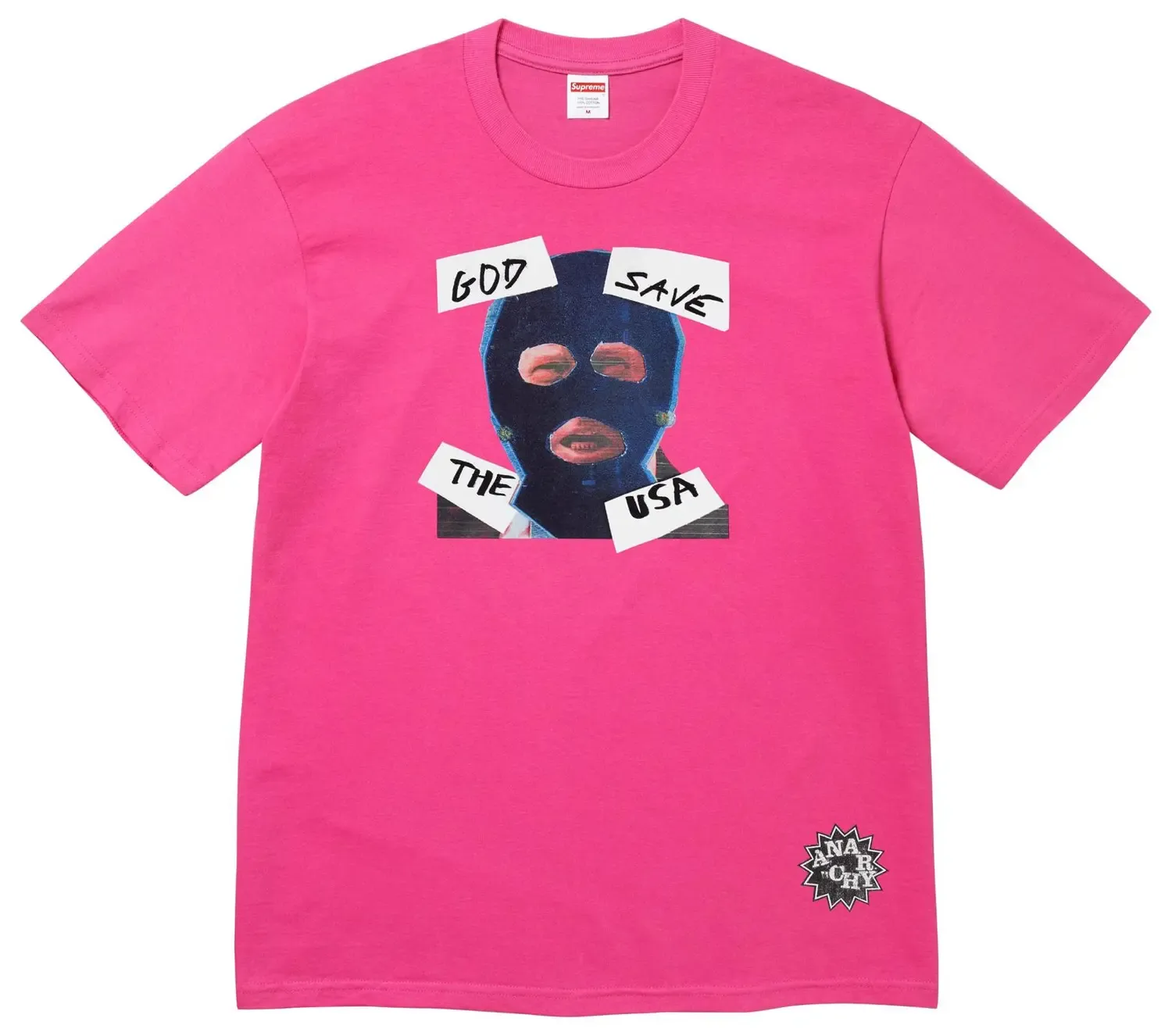 NEW SUPREME GOD SAVE US TEE PINK