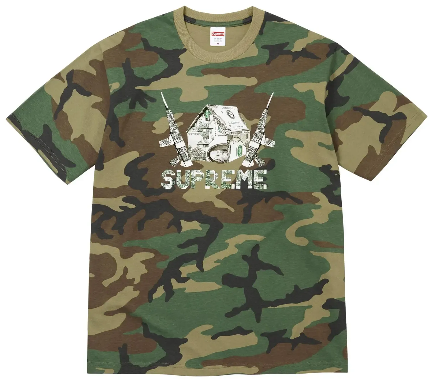 NEW SUPREME ORIGAMI TEE CAMO