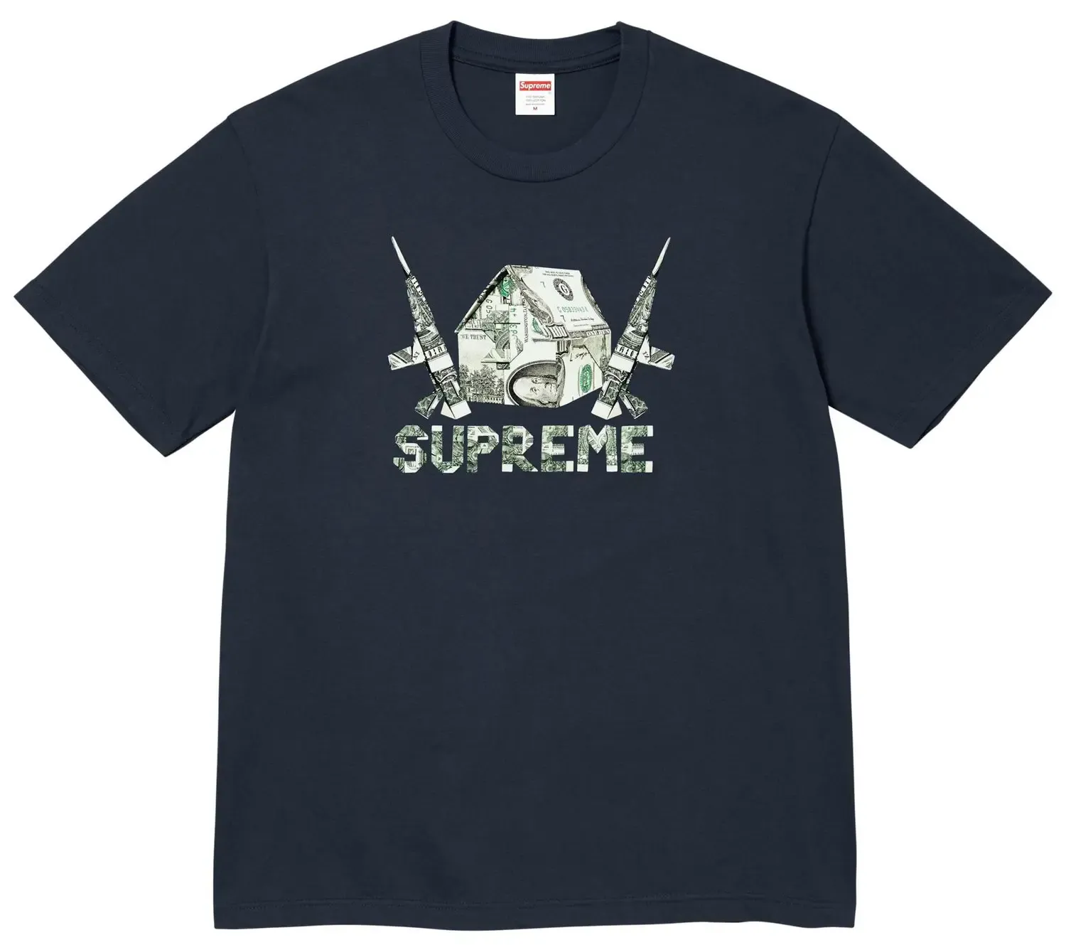 NEW SUPREME ORIGAMI TEE NAVY