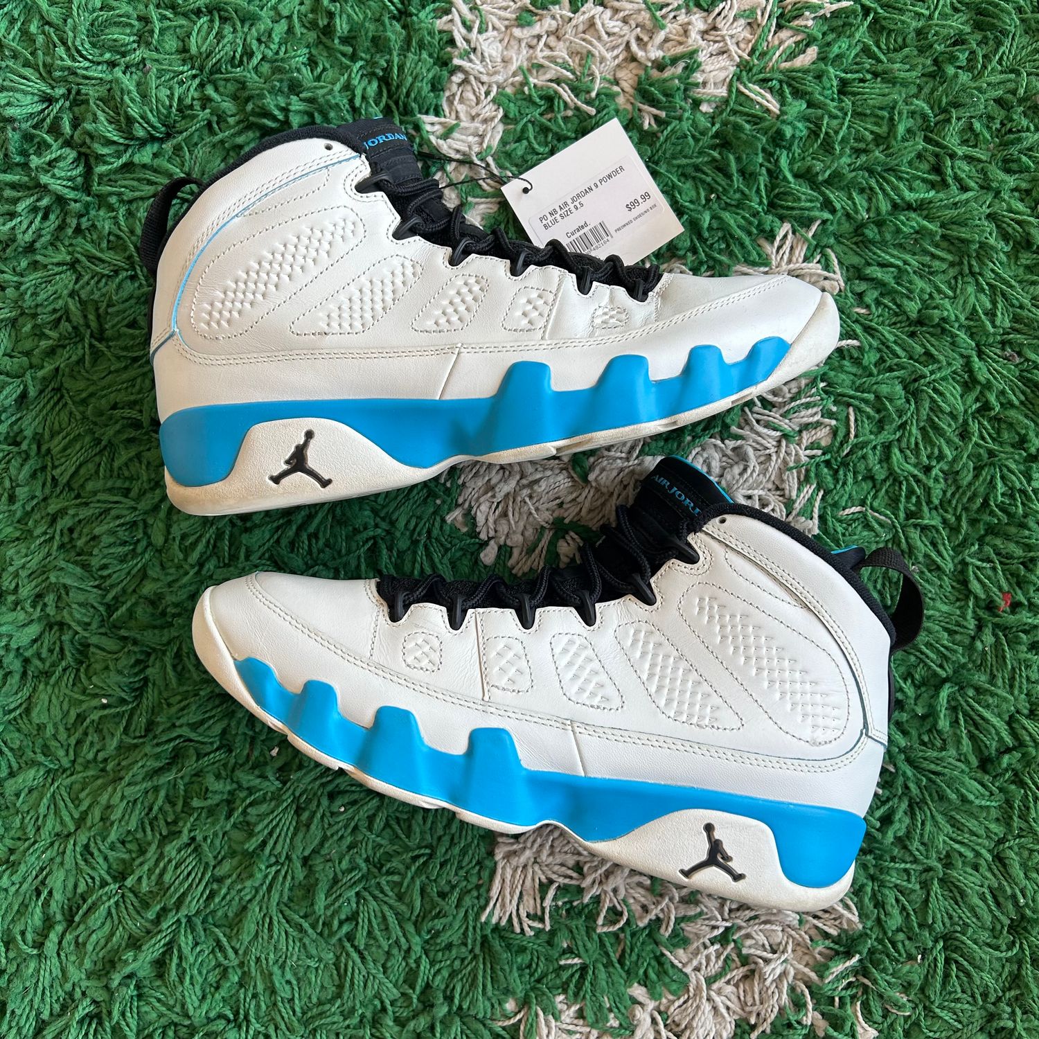 PO NB AIR JORDAN 9 POWDER BLUE SX SIZE 9.5