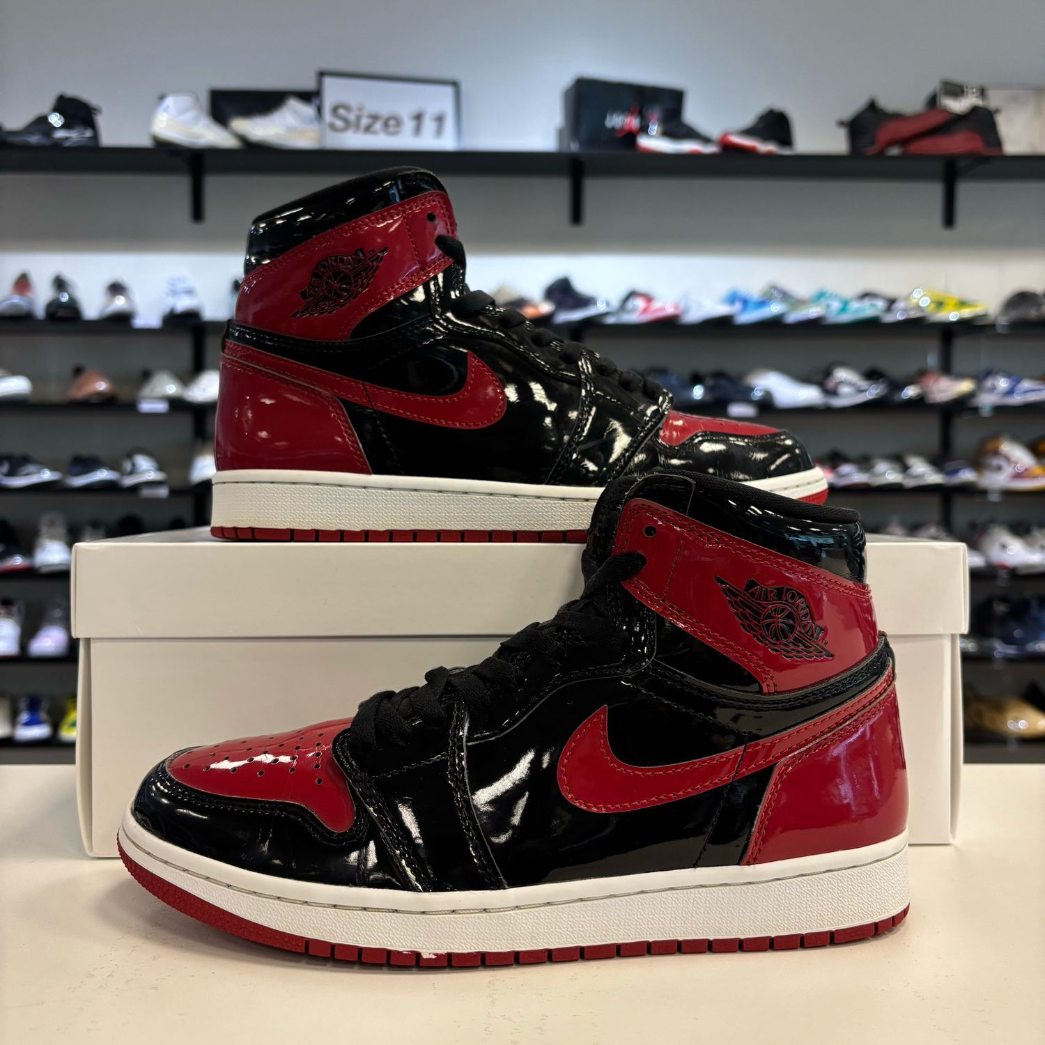 PO2 NB AIR JORDAN 1 PATENT BRED SIZE 8.5