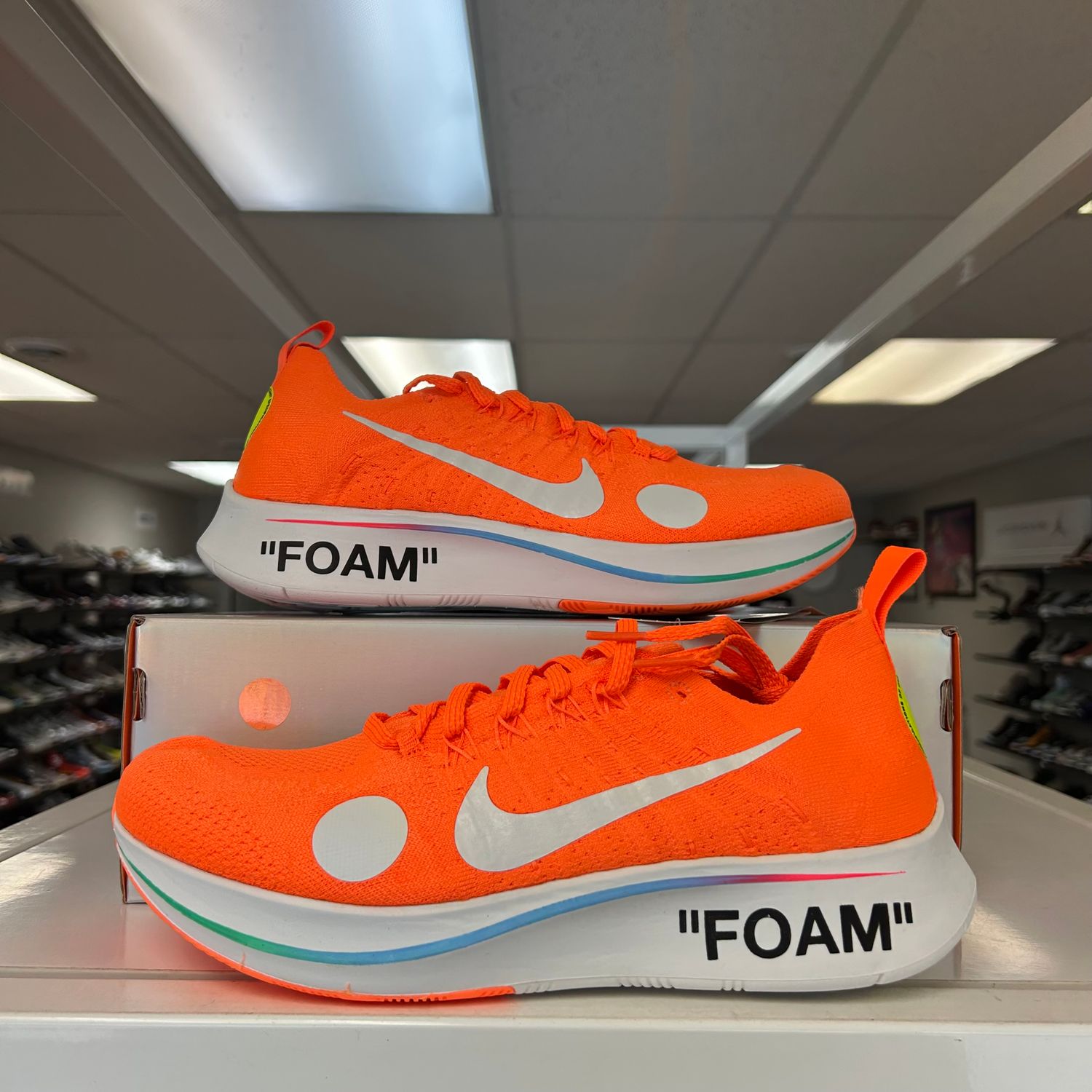 NEW NIKE ZOOM FLY MERCURIAL OFF-WHITE TOTAL ORANGE