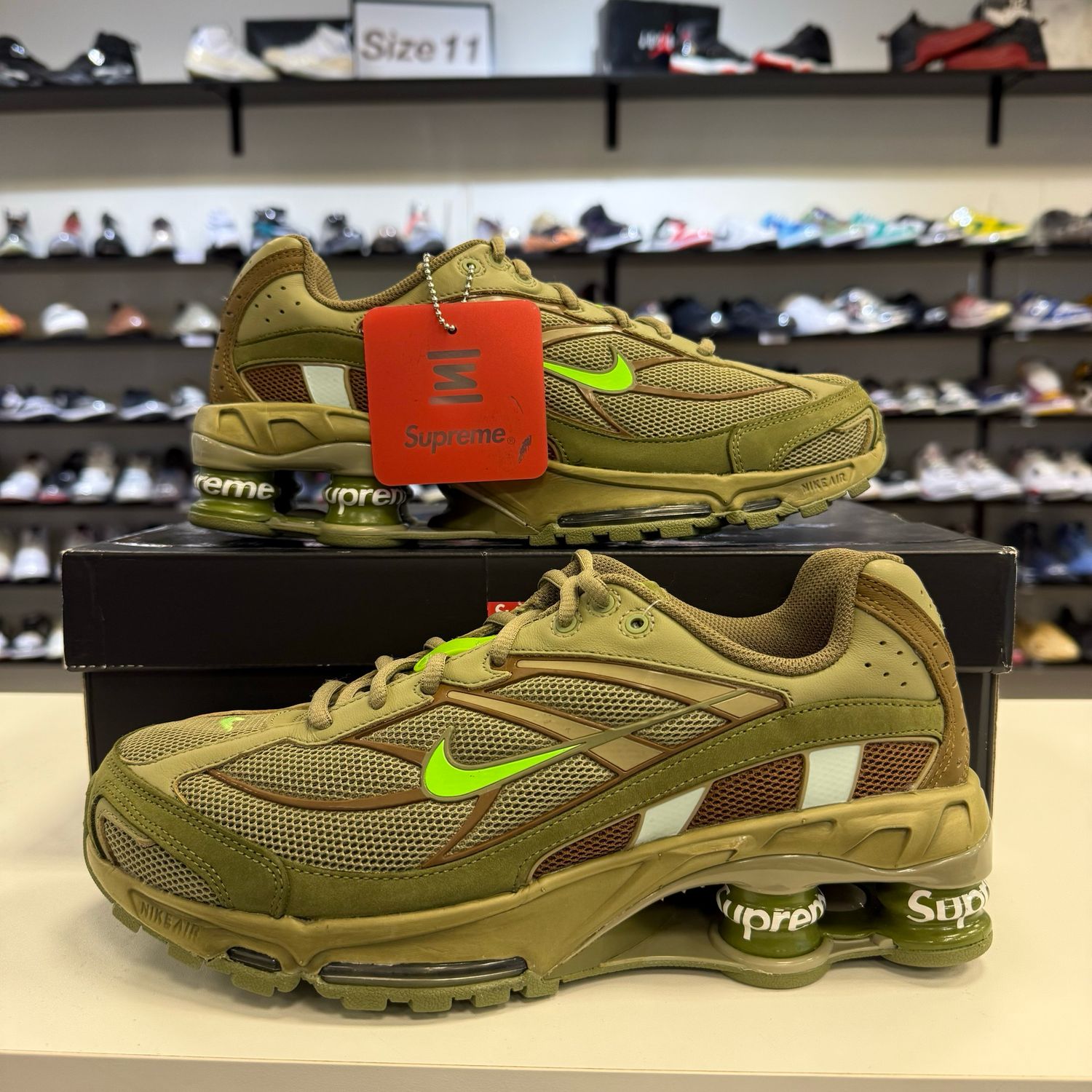 NEW NIKE SHOX RIDE 2 SP SUPREME OLIVE