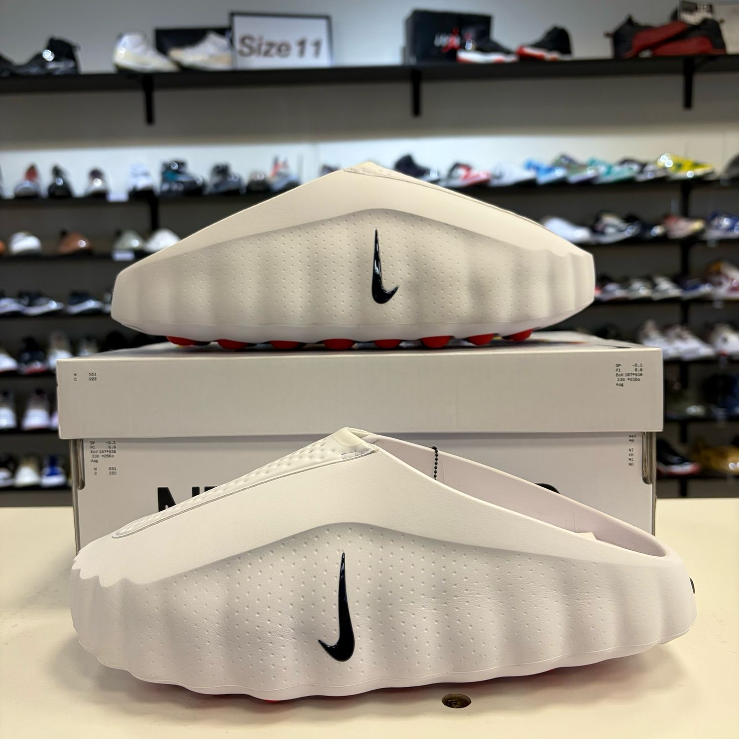 NEW NIKE MIND 001 SLIDE WHITE SPEED RED