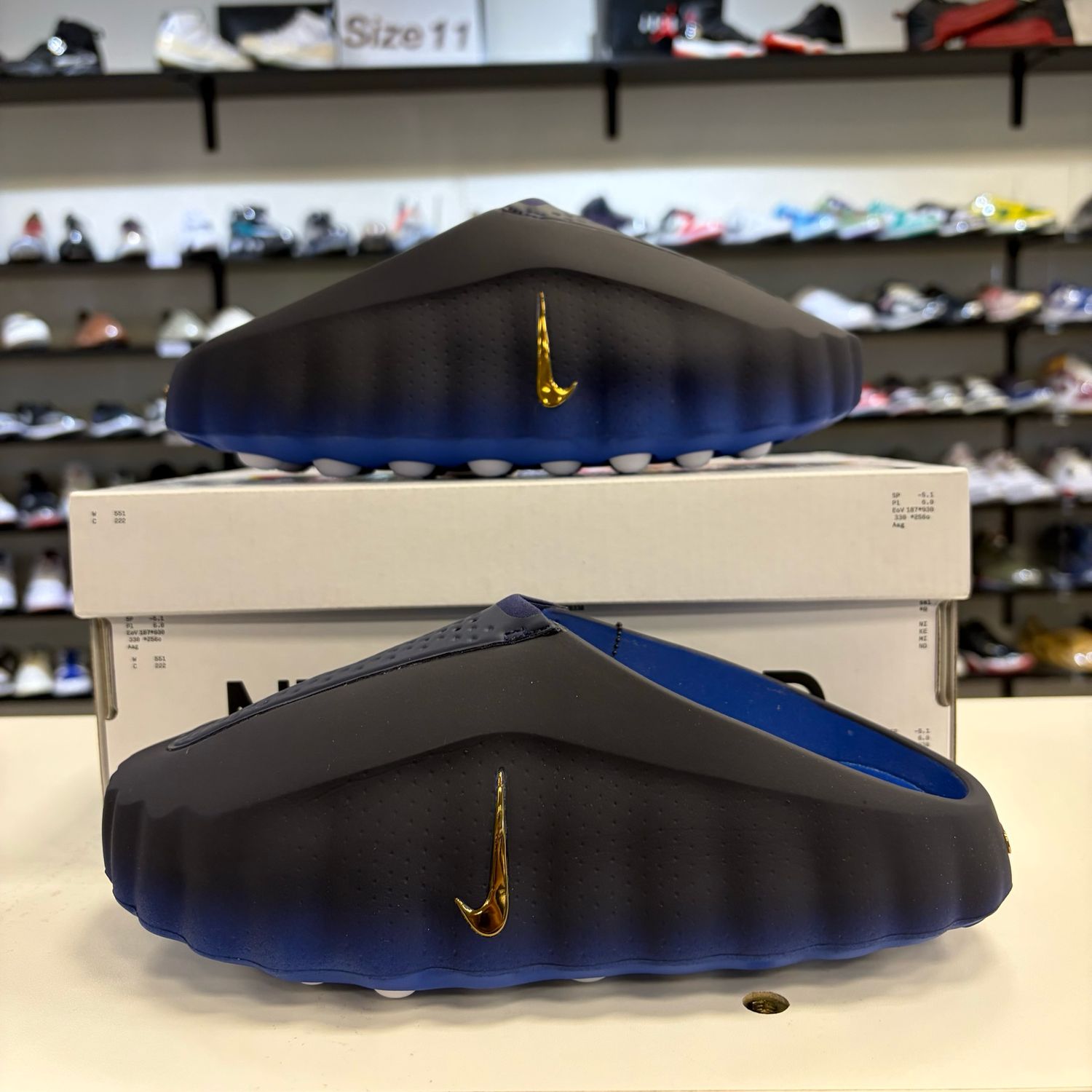 NEW NIKE MIND 001 SLIDE BLACKENED BLUE GAME ROYAL