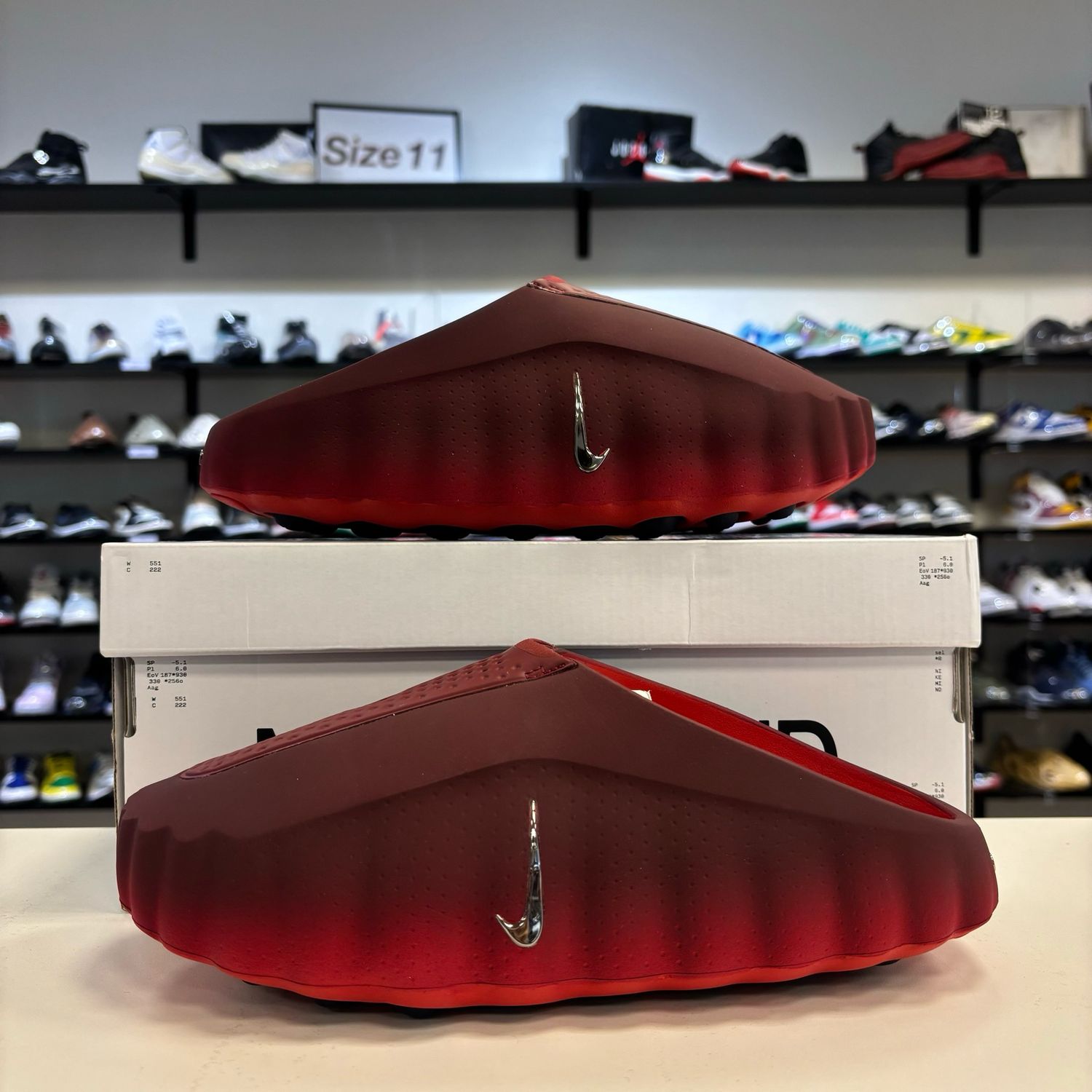 PO NIKE MIND 001 SLIDE TEAM RED UNIVERSITY RED SIZE 11