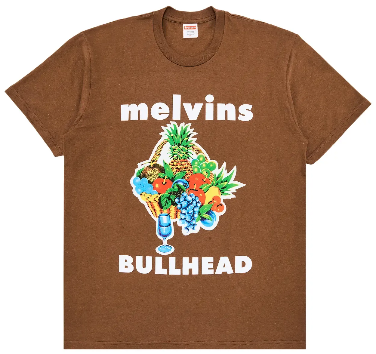 NEW SUPREME MELVINS BULLHEAD TEE BROWN SIZE L