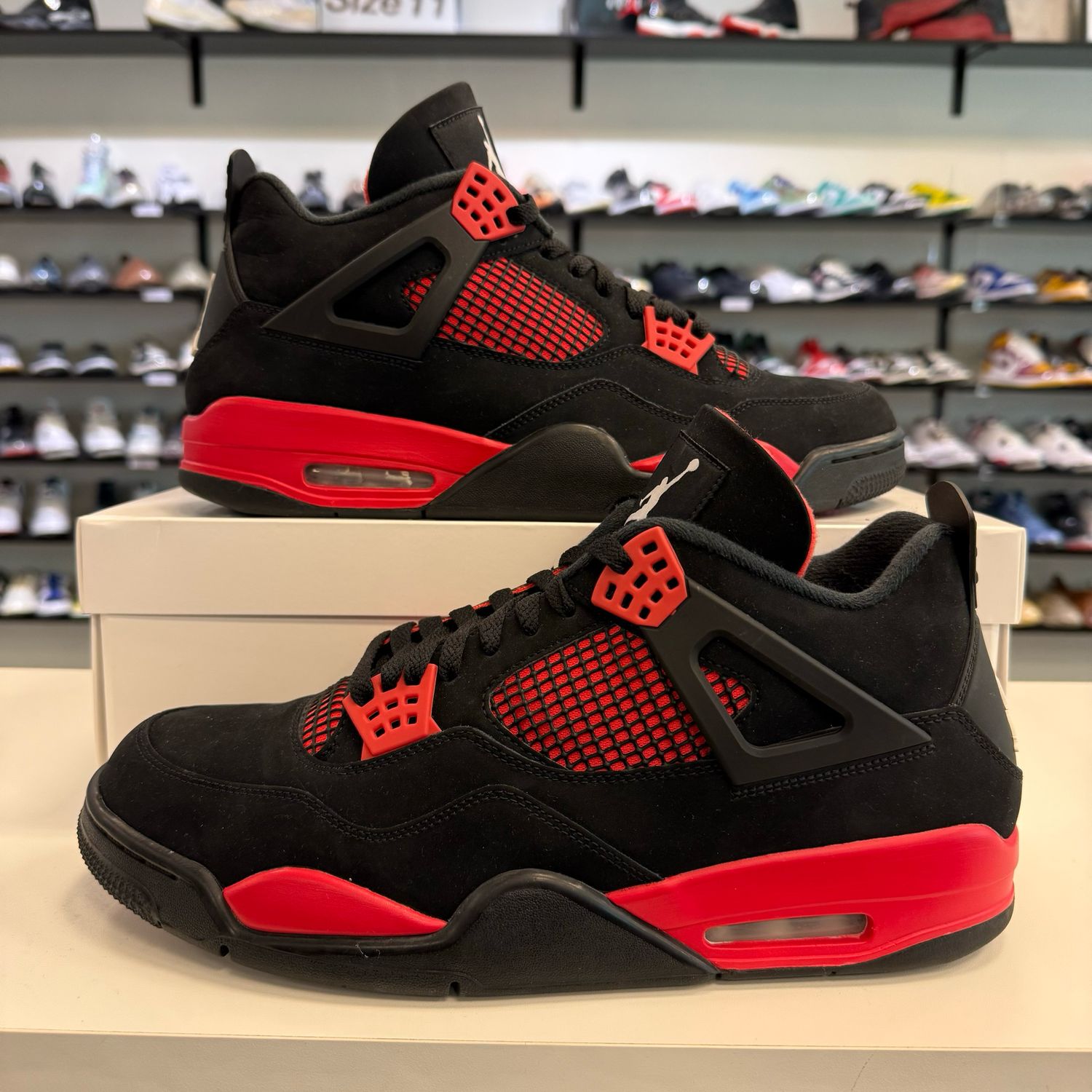 PO NB AIR JORDAN 4 RED THUNDER SIZE 13