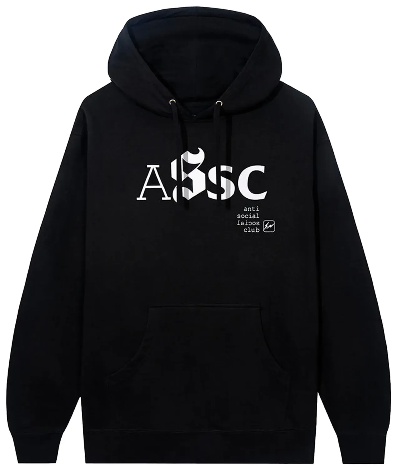 NEW ANTI SOCIAL SOCIAL CLUB FRAGMENT TYPE A HOODIE BLACK