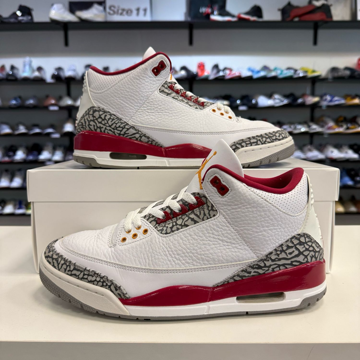 PO2 NB AIR JORDAN 3 CARDINAL RED SIZE 10