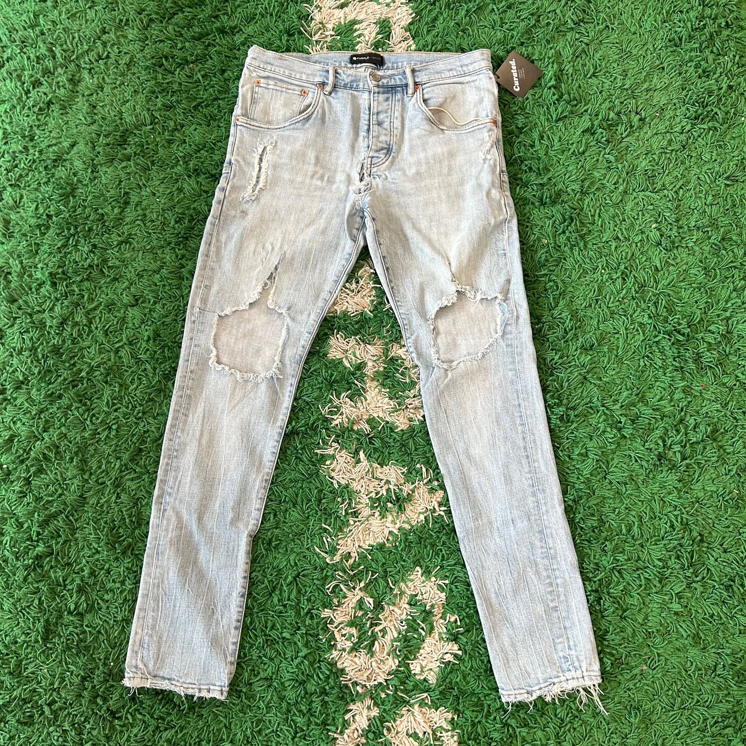 PO PURPLE P002 NBT LIGHT WASH THRASHED SIZE 33