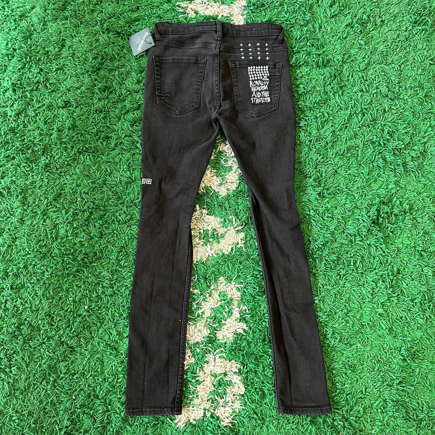 PO KSUBI SKINNY JEANS BLACK/BLACK SIZE 29 (FITS 27-28)